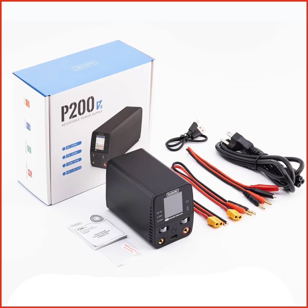 Rc Hobby Charger - ToolkitRC P200 V2 AC100W DC200W 65W
