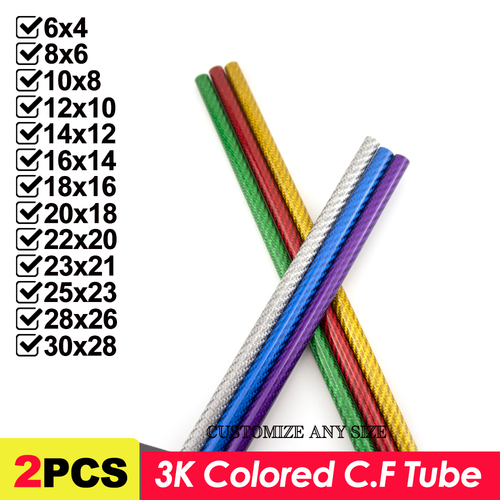2PCS Carbon Fiber Colored Tube - Rc Hobby Youtube avis et prix