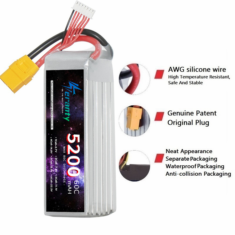 TERANTY 6S 5200mAh Lipo Batter - Rc Hobby Racing avis et prix