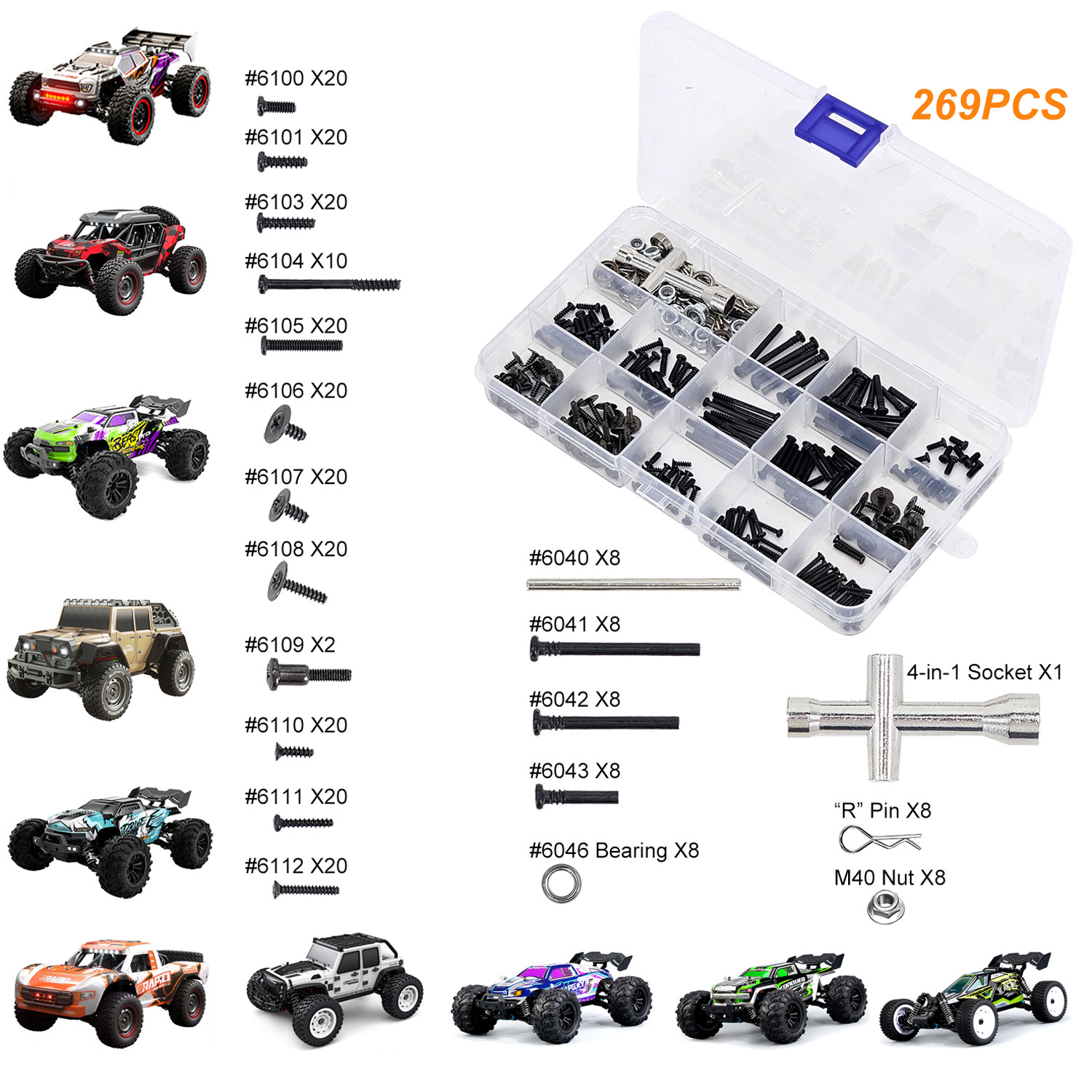 SCY 269-Piece RC Car Tool Kit  - Rc Hobby Nut avis et prix