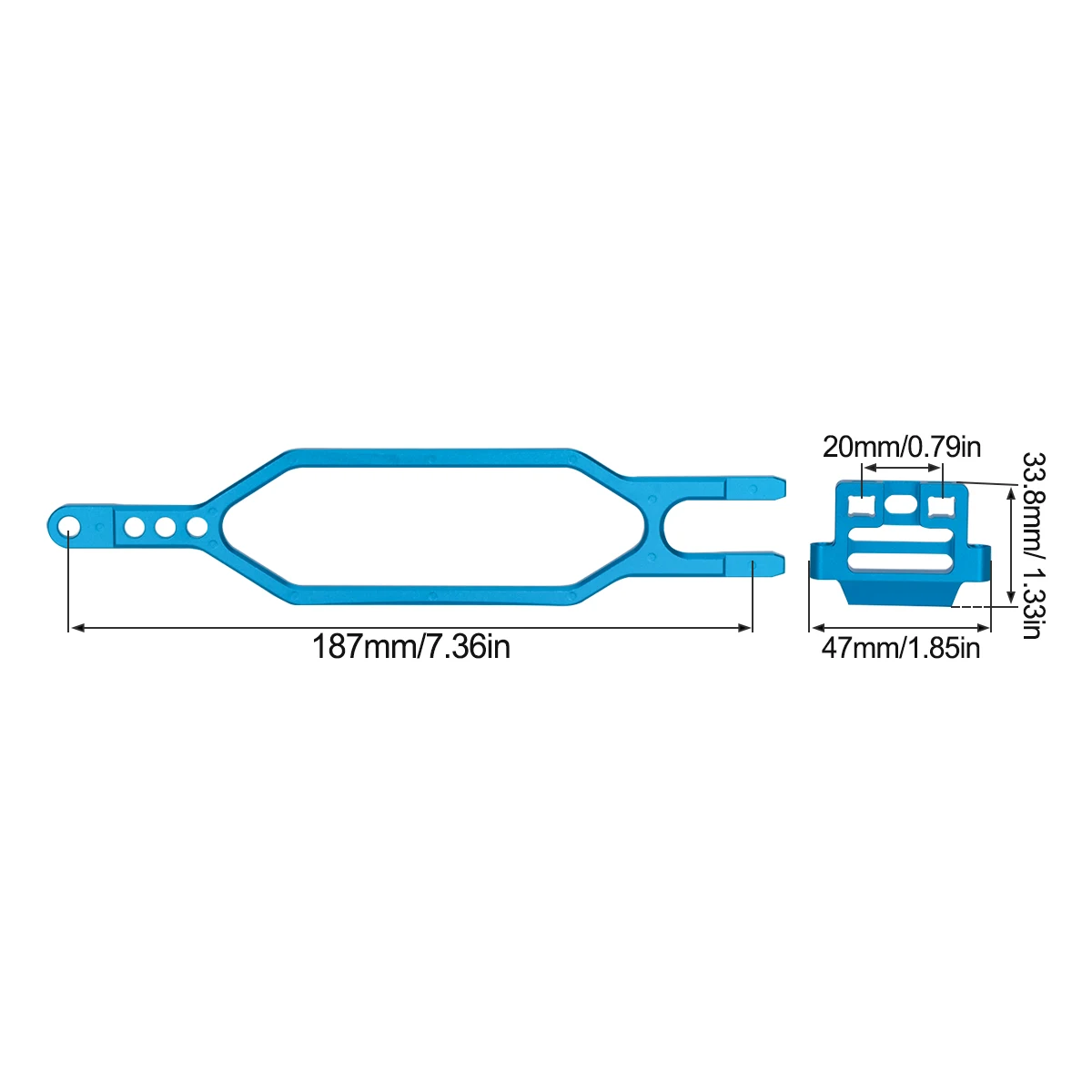 CNC Aluminum Hold Down Battery - Rc Hobby Racing avis et prix